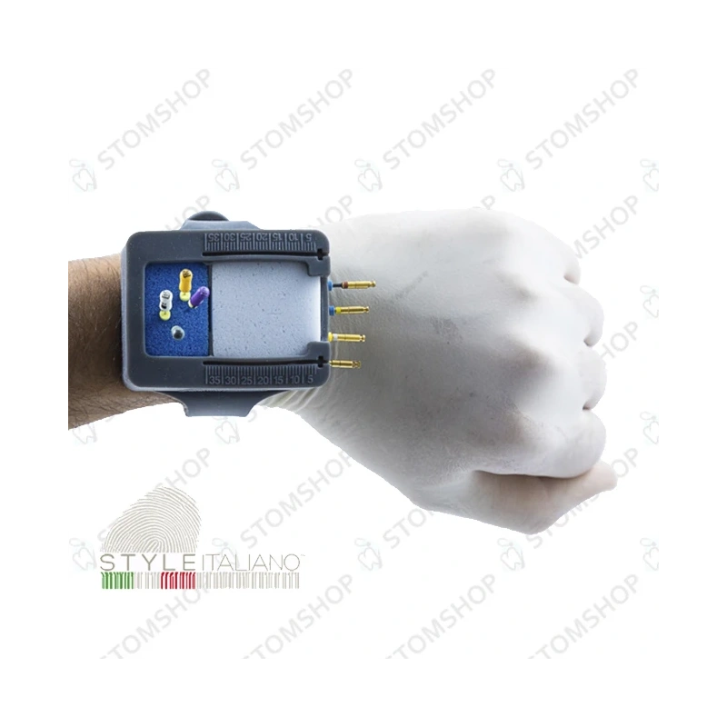 ERGO Starter kit + Foam refill - силиконовый браслет для организации и чистки эндодонтических инструментов с набором губок, 48 шт. | Style Italiano (Италия)