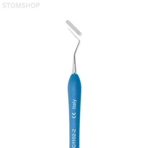 Гладилка N2 Magic Color двусторонняя (серповидная / угловая) с пластиковой ручкой | Asa Dental (Италия)
