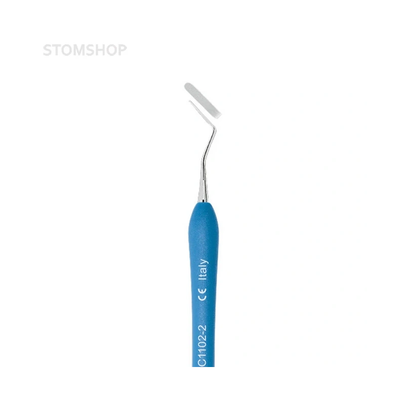 Гладилка N2 Magic Color двусторонняя (серповидная / угловая) с пластиковой ручкой | Asa Dental (Италия)