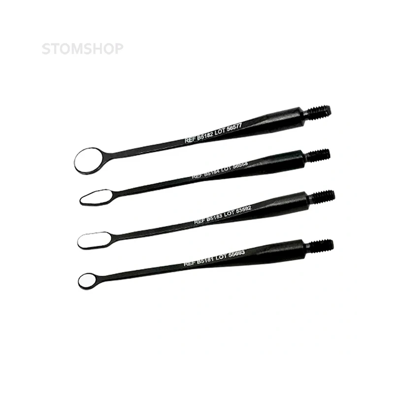 BLACK MICROflex ultra - стоматологическое ультраяркое микрозеркало с гнущейся ручкой, антибликовое DLC-покрытие, каплевидная форма, 3х6 мм | Hahnenkratt (Германия)