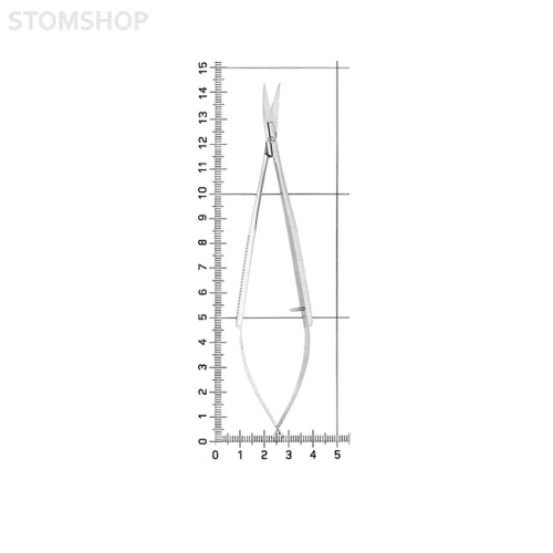 Ножницы микрохирургические изогнутые Castroviejo,140 мм | HLW Dental Instruments (Германия)