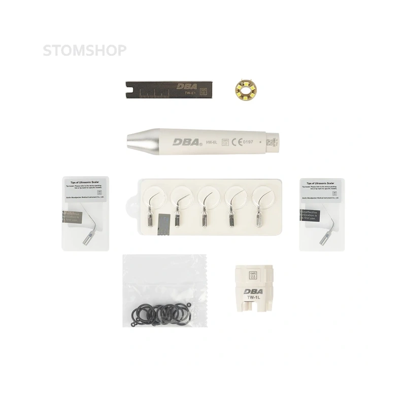 DBA U600 LED - автономный ультразвуковой скалер, 7 насадок в комплекте (G4, G12, P1, P3, P8, E60, E62), со светом | DBA (Китай)