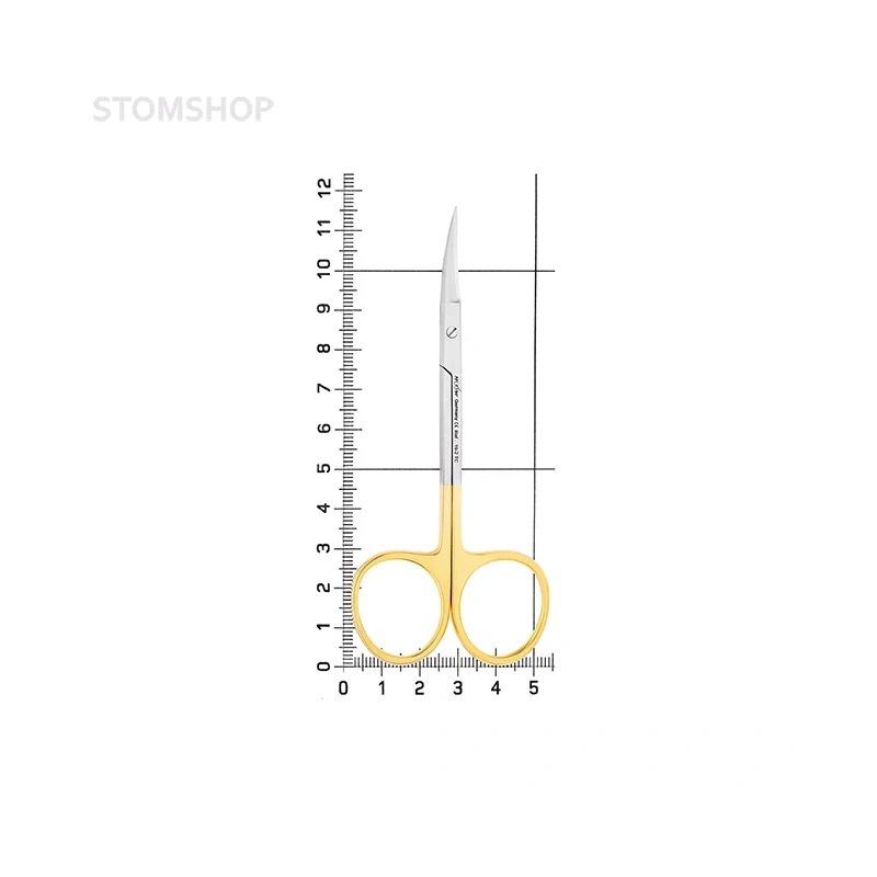 Ножницы хирургические изогнутые Kelly TC, 160 мм зубчатая поверхность | HLW Dental Instruments (Германия)