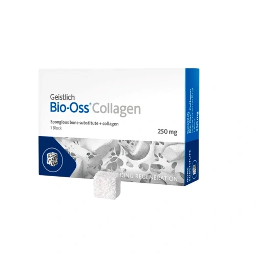 BIO-OSS Collagen - натуральный костнозамещающий материал с добавлением коллагена, 250 мг | Geistlich Pharma (Швейцария)