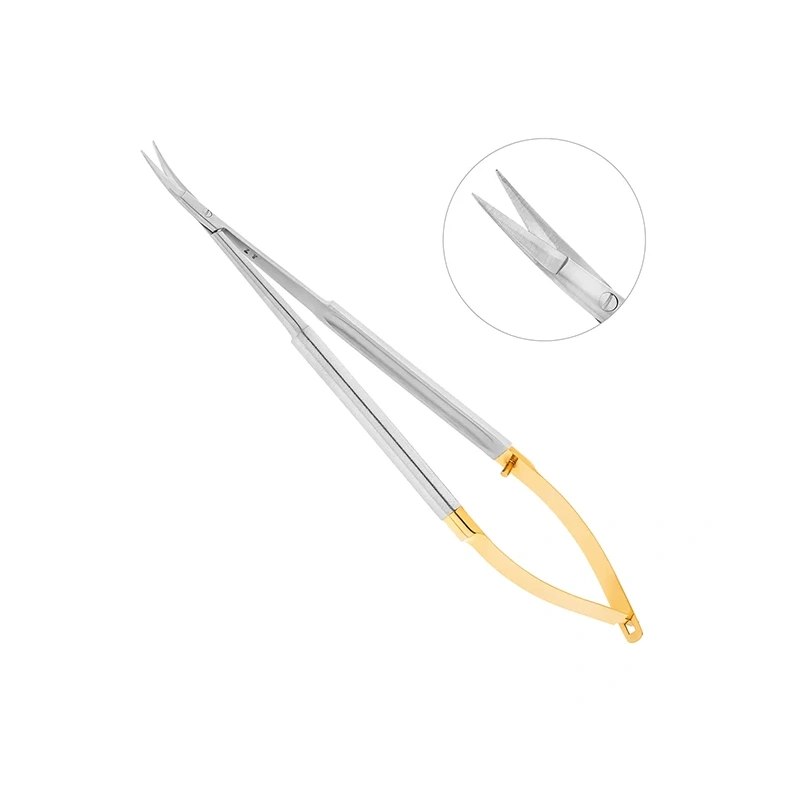 Ножницы хирургические изогнутые Micro Schere TC, 170 мм | HLW Dental Instruments (Германия)