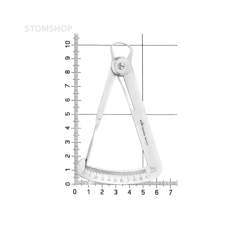 Calibers-Iwanson for Metal - микрометр, 10,5 см | HLW Dental Instruments (Германия)