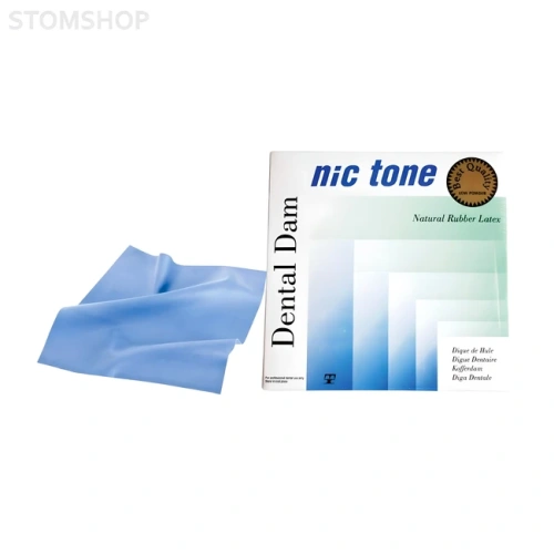 Nic Tone Dental Dam Black - латексный коффердам с нейтральным запахом, цвет черный, размер 152x152 мм, 36 шт. | MDC Dental (Мексика)