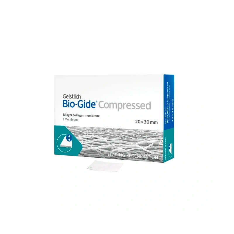 BIO-GIDE Compressed - резорбируемая двухслойная барьерная мембрана, 20x30 мм | Geistlich Pharma (Швейцария)