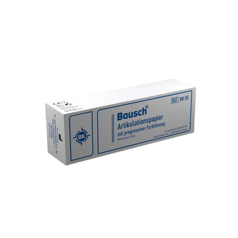 Bausch BK 05 - артикуляционная бумага синяя, толщина 200 мкм, 300 листов | Bausch (Германия)