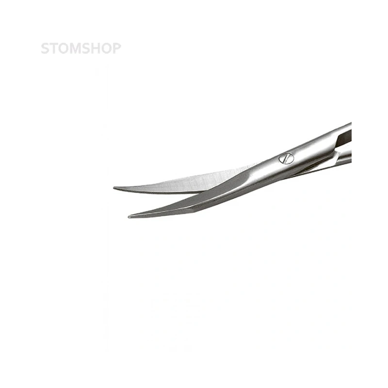 Ножницы десневые Goldman-Fox, форма №1TC с твердосплавными вставками, изогнутые, одно лезвие зазубренное | YDM (Япония)