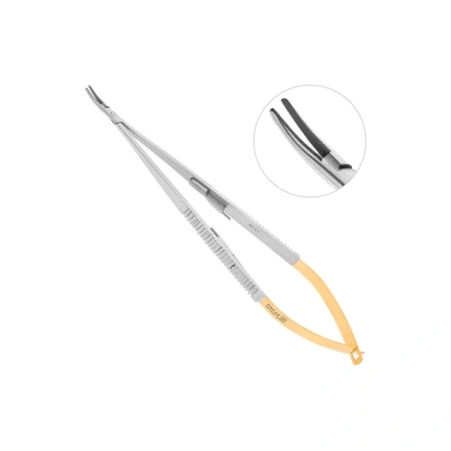 Микроиглодержатель TUC CASTROVIEJO изогнутый, 18 см | Nopa Instruments (Германия)