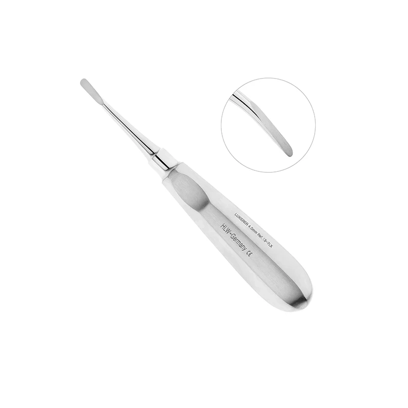 Люксатор изогнутый, 4 мм (13-7LX) | HLW Dental Instruments (Германия)