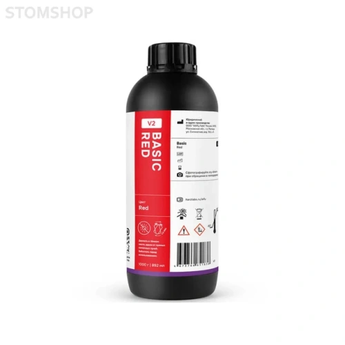 HARZ Labs Basic Red V2 - фотополимерная смола, цвет красный, 1 кг | HARZ Labs (Россия)