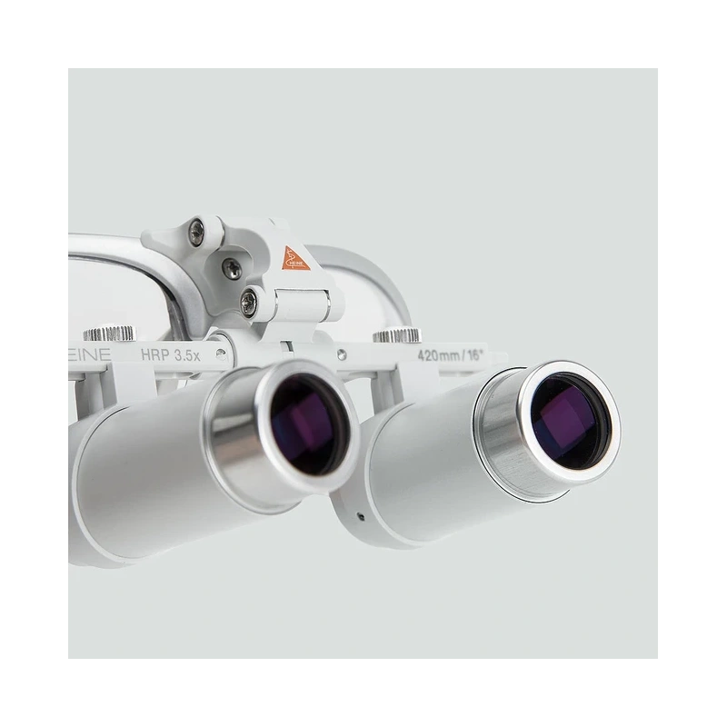 Heine HRP Set B - бинокулярные лупы высокого разрешения с увеличением 3,5х, 4х и 6х и креплением на шлеме с защитным щитком S-Guard | Heine (Германия)
