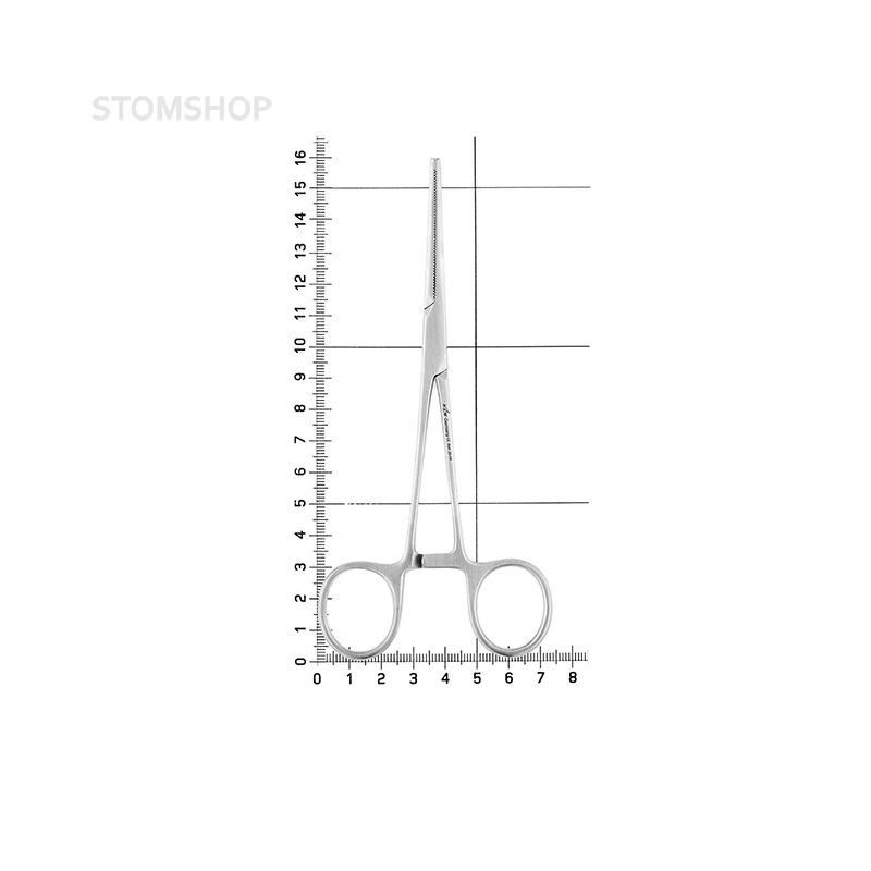 Зажим хирургический с зубчиками изогнутый Kocherklemme, 15 см | HLW Dental Instruments (Германия)