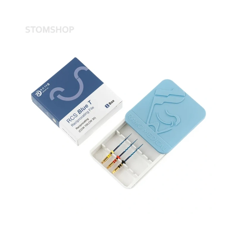 RCS Blue T Reciprocating - машинные файлы, размеры 20/06, 25/06, 40/06, длина 25 мм, 3 шт. | Ramo Medical (Китай)