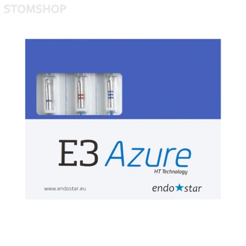 E3 Azure Basic - машинные файлы 30/08 18 мм, 25/06 25 мм, 30/04 25 мм, 3 шт. в упаковке | Endostar (Польша)