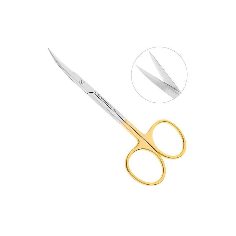 Ножницы хирургические изогнутые Kelly TC, 160 мм зубчатая поверхность | HLW Dental Instruments (Германия)