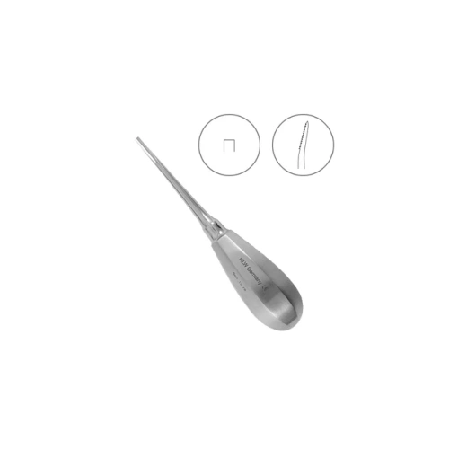 Элеватор Bein, зубчатый, изогнутый, 3 мм (13-7BCZ) | HLW Dental Instruments (Германия)