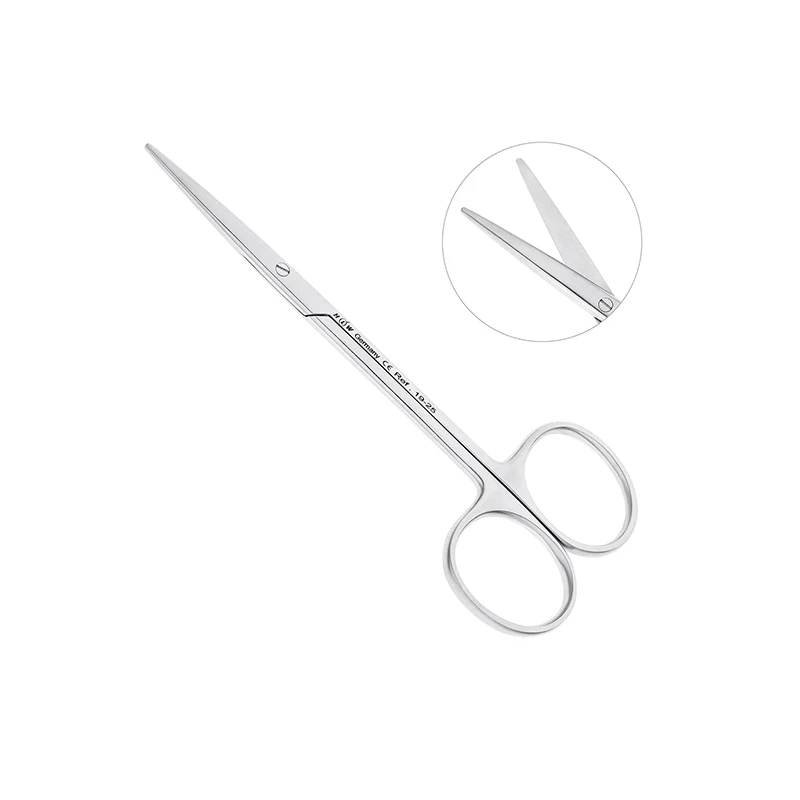 Ножницы хирургические прямые Metzenbaum, 120 мм, тупой кончик | HLW Dental Instruments (Германия)
