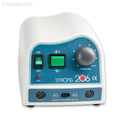 STRONG 206 103L - щеточный микромотор с наконечником 103L, 45000 об/мин | Saeshin (Ю. Корея)