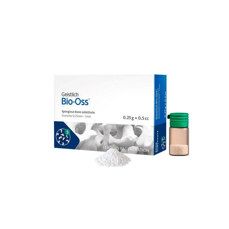 BIO-OSS - натуральный костнозамещающий материал, 0.25 г, гранулы 0.25-1 мм, размер S | Geistlich Pharma (Швейцария)