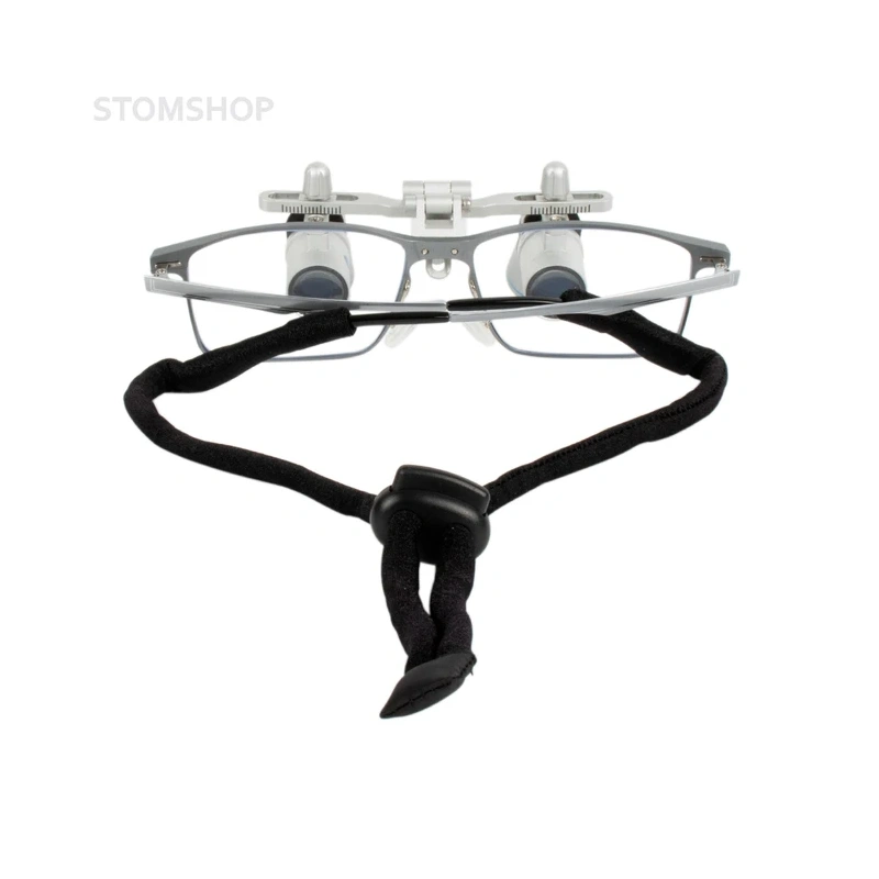 EMD5.0X + Titanium frame - эргономичные бинокулярные лупы системы Flip-up на титановой оправе, с асинхронной регулировкой межзрачкового расстояния, увеличение 5.0х | Ymarda (Китай)