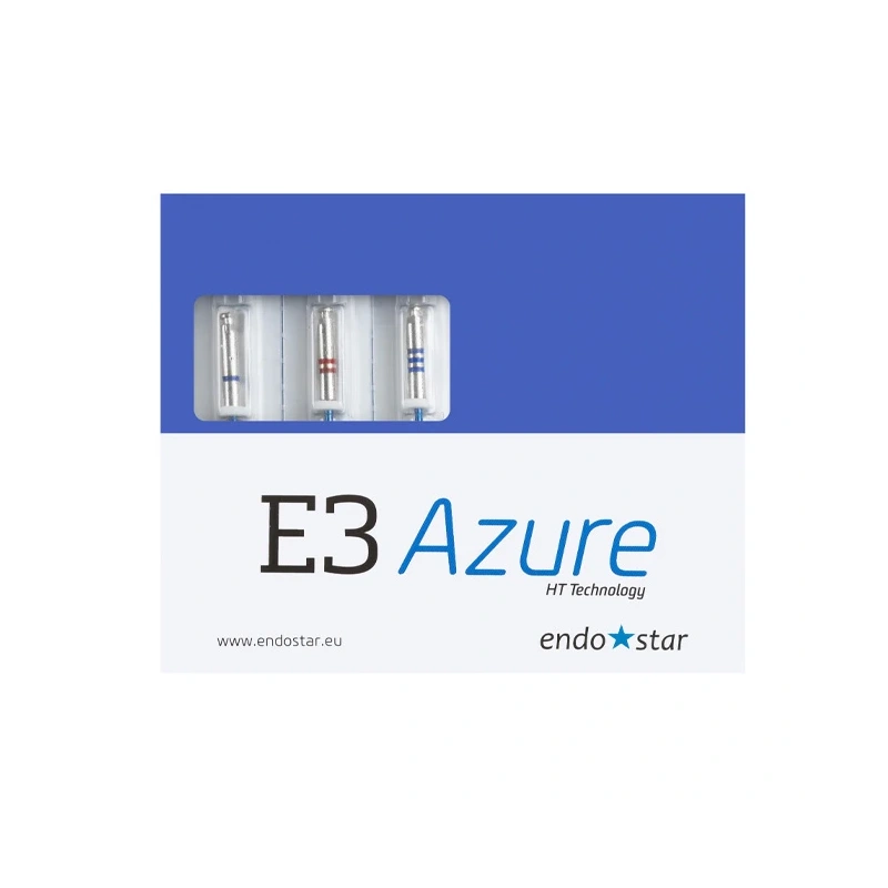E3 Azure Basic - машинные файлы 30/08 18 мм, 25/06 21 мм, 30/04 21 мм, 3 шт. в упаковке | Endostar (Польша)
