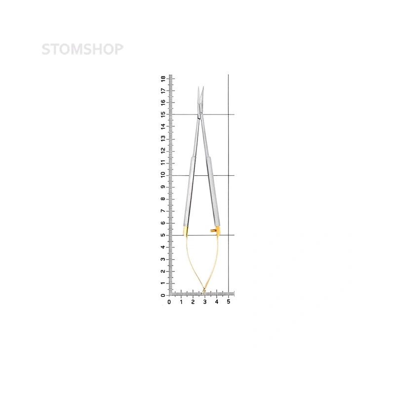 Ножницы хирургические изогнутые Micro Schere TC, 170 мм | HLW Dental Instruments (Германия)