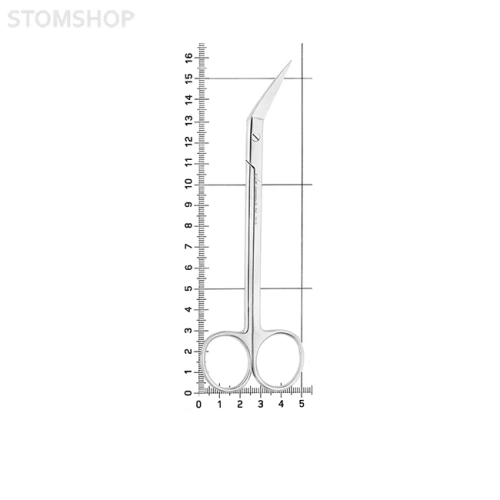 Ножницы хирургические угловые Locklin, 16 см | HLW Dental Instruments (Германия)