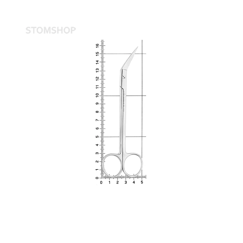 Ножницы хирургические угловые Locklin, 16 см | HLW Dental Instruments (Германия)