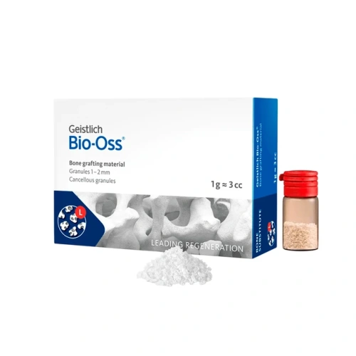 BIO-OSS - натуральный костнозамещающий материал, 1.0 г, гранулы 1-2 мм, размер L | Geistlich Pharma (Швейцария)