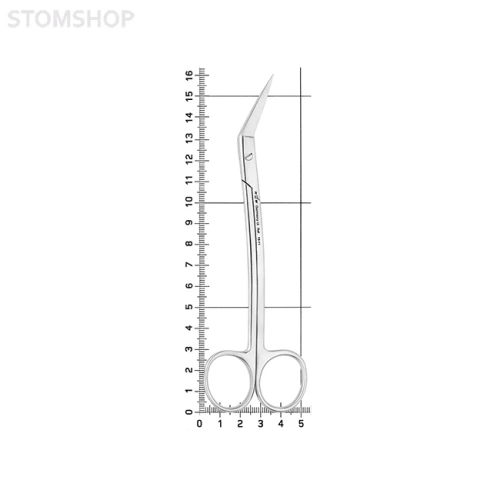 Ножницы хирургические угловые Goldmann-Fox, 160 мм | HLW Dental Instruments (Германия)