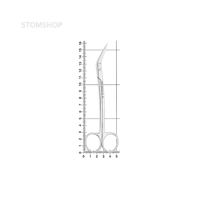 Ножницы хирургические угловые Goldmann-Fox, 160 мм | HLW Dental Instruments (Германия)
