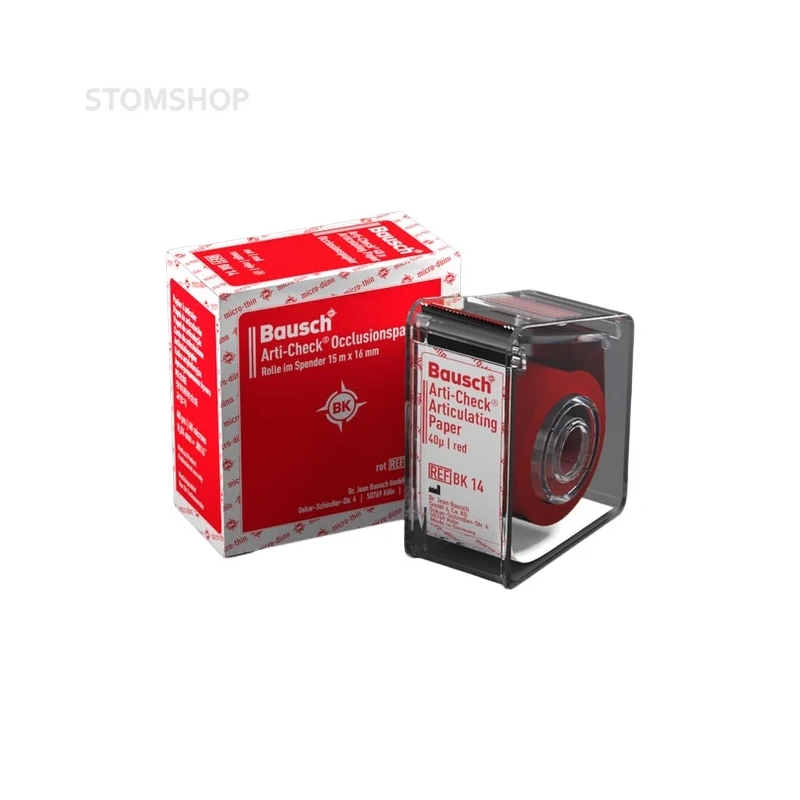 Bausch BK 14 - артикуляционная бумага красная, толщина 40 мкм, рулон 16 мм x 15 м | Bausch (Германия)