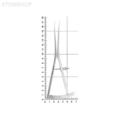 Кронциркуль изогнутый, 0-40 мм, 17 см | HLW Dental Instruments (Германия)