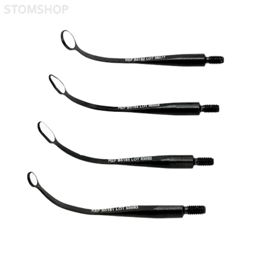 BLACK MICROflex ultra - стоматологическое ультраяркое микрозеркало с гнущейся ручкой, антибликовое DLC-покрытие, каплевидная форма, 3х6 мм | Hahnenkratt (Германия)