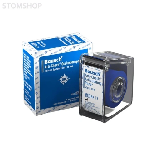 Bausch BK 13 - артикуляционная бумага синяя, толщина 40 мкм, рулон 16 мм x 15 м | Bausch (Германия)