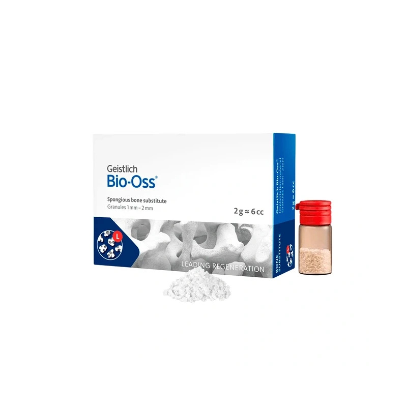 BIO-OSS - натуральный костнозамещающий материал, 2.0 г, гранулы 1-2 мм, размер L | Geistlich Pharma (Швейцария)