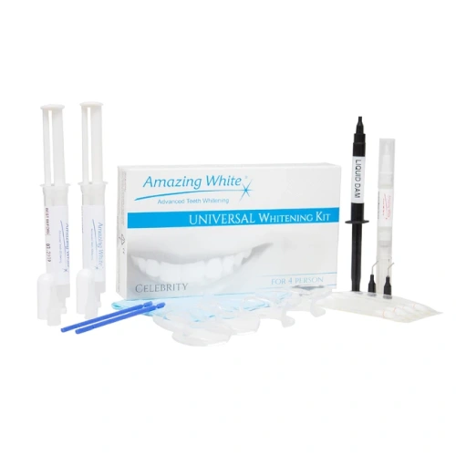 Amazing White Universal Celebrity 25% + activator agent на 4 персоны - набор для эффективного отбеливания с лампой или без | Amazing White (США)