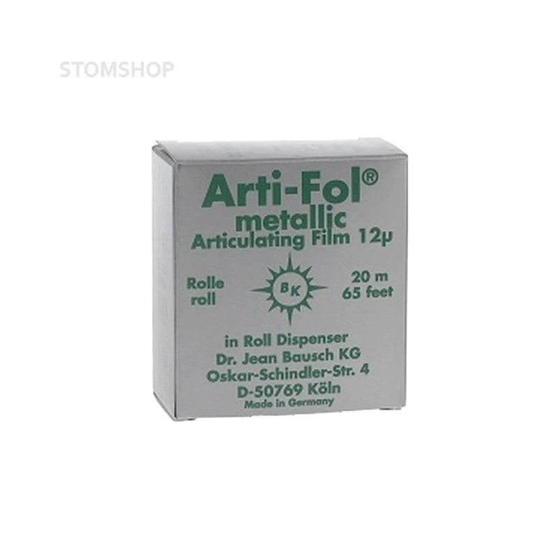 Bausch BK 32 Arti-Fol - фольга окклюзионная односторонняя зеленая, толщина 12 мкм, рулон 22 мм x 20 м | Bausch (Германия)