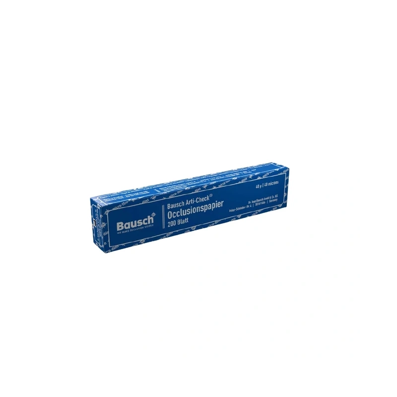 Bausch BK 09 - артикуляционная бумага двусторонняя I-формы синяя, толщина 40 мкм, 200 листов | Bausch (Германия)