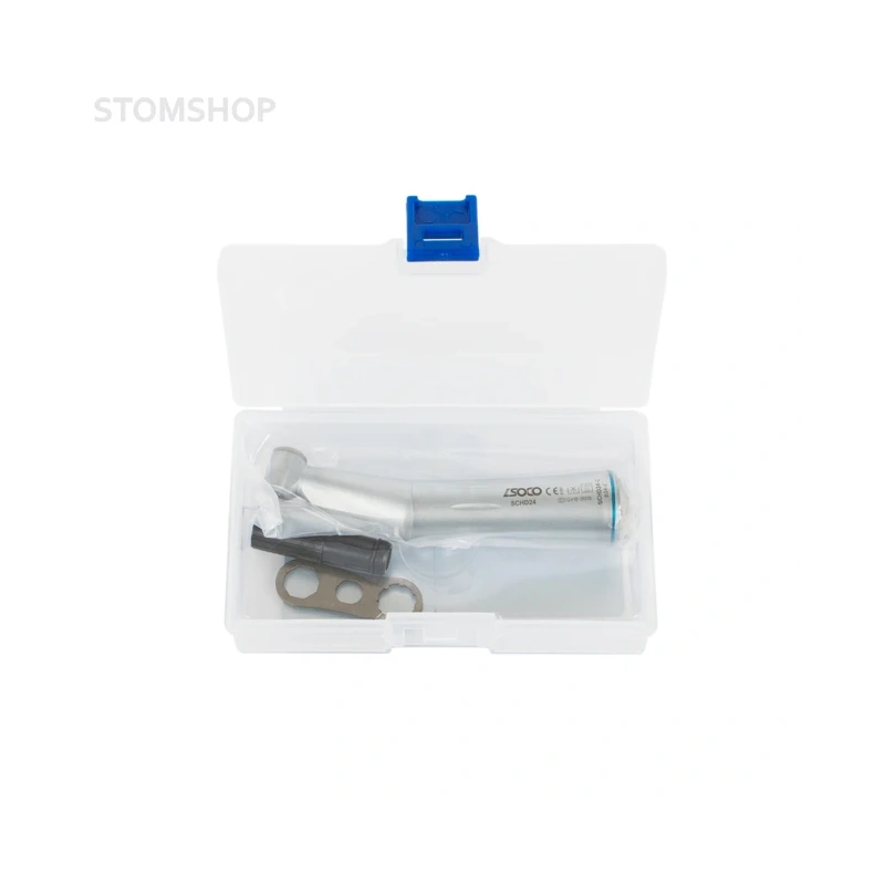 SOCO D24-C - угловой наконечник с внутренней подачей воды, с фиброоптикой, 1:1 | SOCO (Китай)