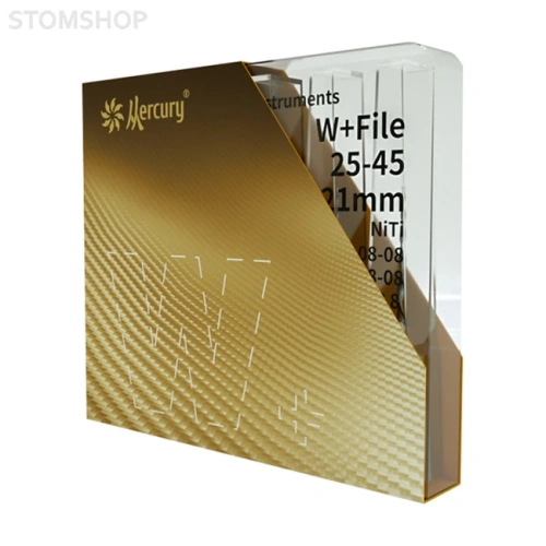 File Type W - машинные файлы для эндолечения с реципроком, 021/.06, 025/.08, 040/.08, 3 шт. в наборе | Mercury (Китай)