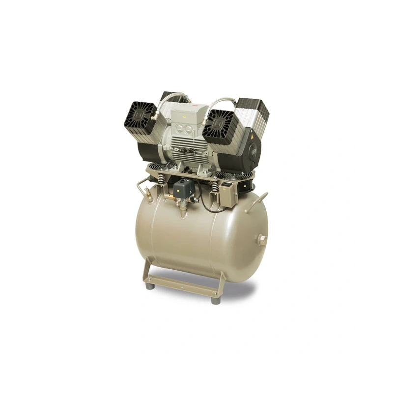 EKOM DK50 4VR/50S/M - безмасляный компрессор для 4-x стоматологических установок с кожухом, с осушителем, с ресивером 50 л | EKOM (Словакия)