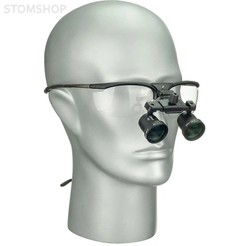 iZoom Flip-up Loupes Rudilite Frame - стоматологические бинокулярные лупы системы Flip-up на титановой оправе, рабочее расстояние 360-460 мм, увеличение 2.5х - 3.0x (мультизум) | DentLight (США)