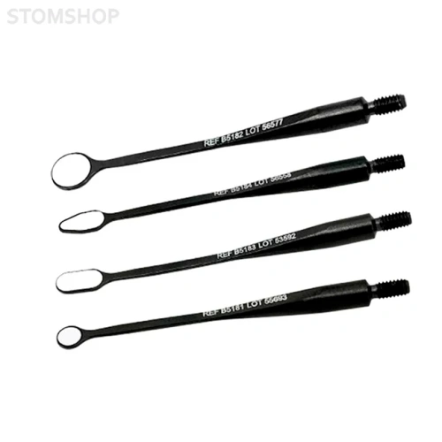 BLACK MICROflex ultra - стоматологическое ультраяркое микрозеркало с гнущейся ручкой, антибликовое DLC-покрытие, овальная форма, 3х6 мм | Hahnenkratt (Германия)