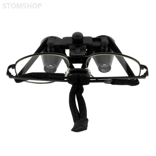CM3.5X + Titanium frame - бинокулярные лупы системы Flip-up на титановой оправе черного цвета, увеличение 3.5x | Ymarda (Китай)